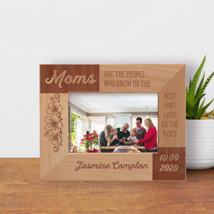 Are The People Who Know Us The Best And Love Us The Most Personalized Wooden Frame-5" x 3 1/2" Brown Horizontal