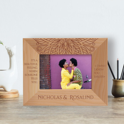I Wish i Knew You Earlier Personalized Wooden Frame-5" x 3 1/2" Brown Horizontal