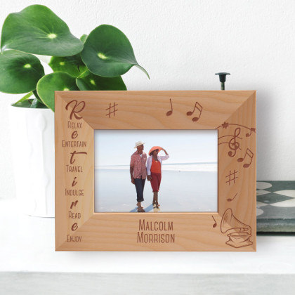 What Do You Call A Person Who Is Happy On Monday Personalized Wooden Frame-5" x 3 1/2" Brown Horizontal