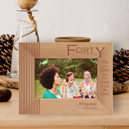 May You Always Have That Shining Smile Like Today Personalized Wooden Frame-6" x 4" Brown Horizontal