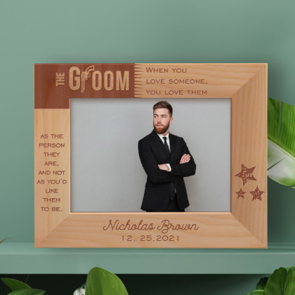 When You Love Someone, You Love Them As The Person They Are Personalized Wooden Frame-7" x 5" Brown Horizontal