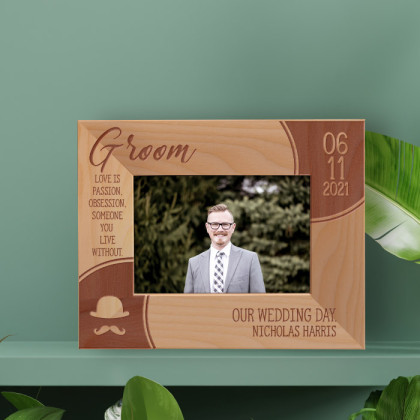 Love Is Passion, Obsession, Someone You Live Without Personalized Wooden Frame-5" x 3 1/2" Brown Horizontal