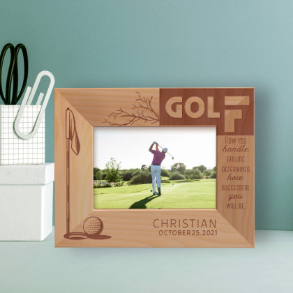 How You Handle Failure Determines How Successful You Will Be Personalized Wooden Frame-5" x 3 1/2" Brown Horizontal