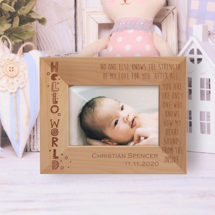 No One Else Knows The Strength Of My Love For You Personalized Wooden Frame-5" x 3 1/2" Brown Horizontal-5" x 3 1/2" Brown Horizontal