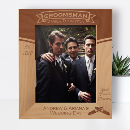 Best Friend Forever Personalized Wooden Frame 8" x 10" Brown (Vertical)