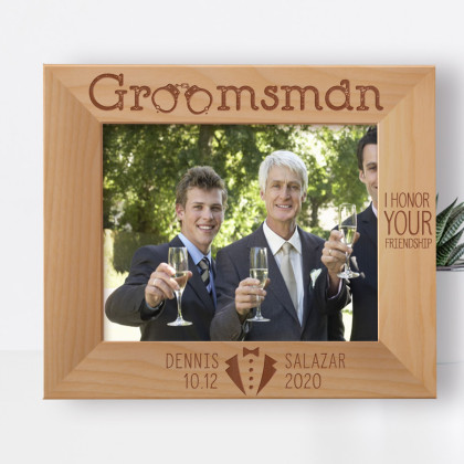I Honor Your Friendship Personalized Wooden Frame-10" x 8" Brown Horizontal