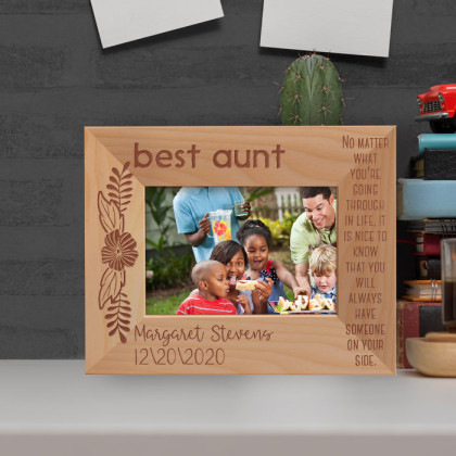 No Matter What You're Going Through In Life It Is Nice To Know That You Will Always Have Someone On Your Side Personalized Wooden Frame-5" x 3 1/2" Brown Horizontal