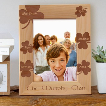 The Clan Personalized Wooden Picture Frame 5" x 7" Finished