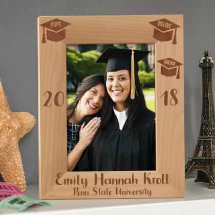Graduation Personalized Wooden Picture Frame 5" x 7" Finished