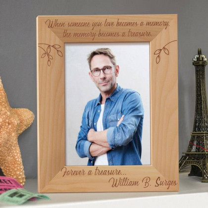Forever a Treasure Personalized Wooden Picture Frame 5" x 7" Finished (Frames)