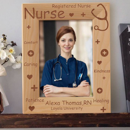 Registered Nurse Personalized Wooden Picture Frame 5" x 7" Finished (Frames)