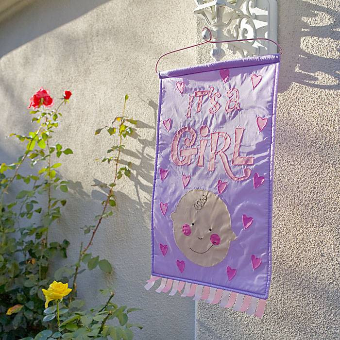 baby arrival door hanger