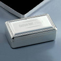 Personalized Double Velvet Jewelry Box with Engraved Custom Name/Message