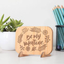 Personalized Nature Inspired Be My Valentine Wooden Gift card