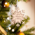 Personalized Wooden Star-shaped Merry Christmas Ornament