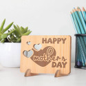 Personalized Happy Mother's Day Wooden Gift Card feat Love Hearts