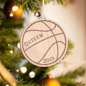 Personalized Wooden Handball Merry Christmas Ornament