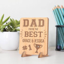 Personalized Dad You are the Best Wooden Father's Day Gift Card