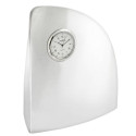 Personalized Decorative Silver Polished Curved Ocean Wave Desk Clock 
