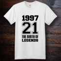 Personalized The Birth Of Legends Cotton T-Shirt, Hanes