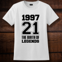 Personalized The Birth Of Legends Ladies Cotton T-Shirt, Hanes