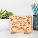 Personalized Enjoy Your Day Wooden Happy Birthday Gift Card