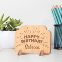 Personalized Sunrise Happy Birthday Wooden Gift Card