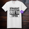 Personalized Straight Outta 1998 Cotton T-Shirt, Hanes