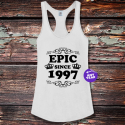 Personalized Epic Birthday Shirttail Satin Jersey Tank