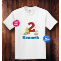 Personalized Boys Birthday Cake Youth Tagless, 100% Cotton T-Shirt, Hanes