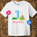 Personalized Birthday Turtle Toddler Fine Jersey Tee