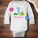 Personalized Birthday Turtle Infant Long Sleeve Bodysuit