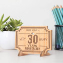 Personalized Couple's Very Happy Anniversary Wooden Gift Card