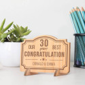 Personalized Congratulations on Your Anniversary Wooden Gift Card
