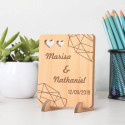 Personalized Couple's Names Dated Anniversary Wooden Gift Card