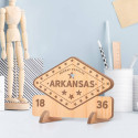 Personalized Arkansas Wooden Gift Card with ESTD Year