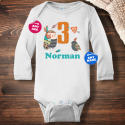 Personalized Infant Happy Birthday Long Sleeve Bodysuit