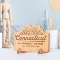 Personalized Connecticut Wooden Gift Card with ESTD Year