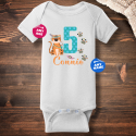 Personalized Birthday Celebration Short Sleeve Baby Girl Bodysuit