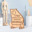 Personalized Georgia with ESTD Date Wooden Gift Card