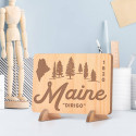 Personalized Maine with ESTD Wooden Gift Card