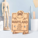 Personalized Maryland with ESTD Wooden Gift Card
