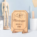 Personalized Mississippi with ESTD Wooden Gift Card