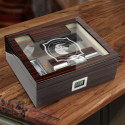 Personalized Birthday Cherry Ebony Lacquer Gift Set External Digital Hygrometer with Zodiac Signs
