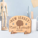 Personalized New Jersey Liberty & Prosperity Wooden Gift Card with ESTD