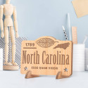 Personalized North Carolina with ESTD Date Wooden Gift Card