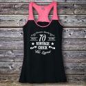 Personalized Vintage Chick The Legend Juniors Birthday Varsity Tank