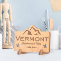 Personalized Vermont with ESTD Wooden Gift Card