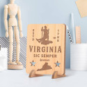 Personalized Virginia with ESTD Wooden Gift Card