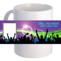 Personalized "Dad... You Rock!" Coffee Mug With Custom Printed Image